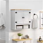 vidaXL Hangkast Corona Wit 70 x 33 x 71,5 cm Massief grenenhout