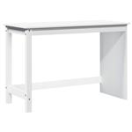 vidaXL Bureau Wit 112 x 50 x 75 cm Massief Vurenhout