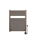 Elektrische Radiator BWS Lara 76.6x60 Cm Smart Wifi Geborsteld Brons Koper PVD