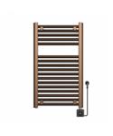 Elektrische Radiator BWS Lara 76.6x45 Cm Smart Wifi Geborsteld Brons Koper PVD
