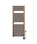 Elektrische Radiator BWS Lara 118.5x45 Cm Smart Wifi Geborsteld Brons Koper PVD
