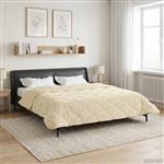 vidaXL Winter Dekbed Crème 200 x 200 cm Microfiber en Teddy fleece