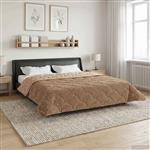 vidaXL Winter Dekbed Taupe 200 x 240 cm Microfiber en Teddy fleece