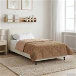 vidaXL Winter Dekbed Taupe 155 x 200 cm Microfiber en Teddy fleece