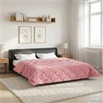 vidaXL Winter Dekbed Roze 220 x 260 cm Microfiber en Teddy fleece
