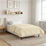 vidaXL Vol jaar dekbed Crème 140 x 200 cm Microfiber en Teddy fleece