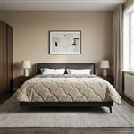 vidaXL Vol jaar dekbed Gekwilt Lichtgrijs 220 x 240 cm