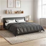 vidaXL Vol jaar dekbed Gekwilt Antraciet 220 x 260 cm
