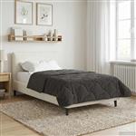 vidaXL Vol jaar dekbed Gekwilt Antraciet 155 x 220 cm