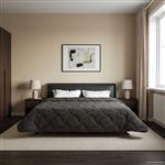 vidaXL Vol jaar dekbed Gekwilt Antraciet 200 x 220 cm