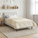 vidaXL Vol jaar dekbed Crème 135 x 220 cm Microfiber en Teddy fleece
