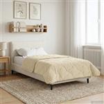 vidaXL Zomer Dekbed Crème 155 x 200 cm Microfiber en Teddy fleece