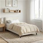 vidaXL Zomer Dekbed Crème 135 x 200 cm Microfiber en Teddy fleece