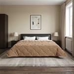 vidaXL Vol jaar dekbed Taupe 240 x 260 cm Microfiber en Teddy fleece
