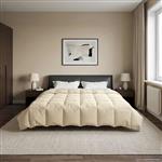 vidaXL Vol jaar dekbed Gekwilt Crème 220 x 240 cm Microfiber