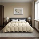 vidaXL Vol jaar dekbed Gekwilt Crème 200 x 220 cm Microfiber