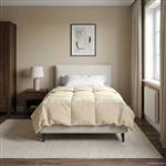 vidaXL Vol jaar dekbed Gekwilt Crème 140 x 220 cm Microfiber