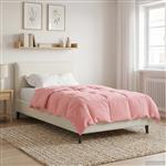 vidaXL Vol jaar dekbed Gekwilt Roze 135 x 220 cm Microfiber