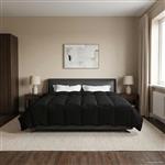 vidaXL Vol jaar dekbed Gekwilt Zwart 240 x 260 cm Microfiber