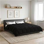 vidaXL Vol jaar dekbed Gekwilt Zwart 200 x 220 cm Microfiber