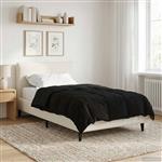 vidaXL Vol jaar dekbed Gekwilt Zwart 135 x 220 cm Microfiber