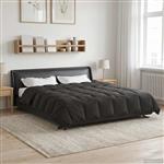 vidaXL Vol jaar dekbed Gekwilt Antraciet 200 x 220 cm Microfiber