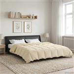 vidaXL Zomer Dekbed Gekwilt Crème 200 x 220 cm Microfiber