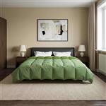 vidaXL Zomer Dekbed Gekwilt Groen 200 x 220 cm Microfiber
