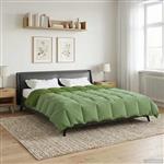 vidaXL Zomer Dekbed Gekwilt Groen 200 x 240 cm Microfiber