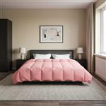 vidaXL Zomer Dekbed Gekwilt Roze 200 x 200 cm Microfiber