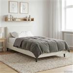 vidaXL Zomer Dekbed Gekwilt Lichtgrijs 140 x 220 cm Microfiber