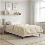 vidaXL Winter Dekbed Gekwilt Crème 155 x 200 cm Microfiber