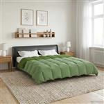 vidaXL Winter Dekbed Gekwilt Groen 220 x 240 cm Microfiber