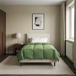 vidaXL Winter Dekbed Gekwilt Groen 155 x 200 cm Microfiber