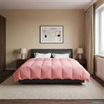 vidaXL Winter Dekbed Gekwilt Roze 220 x 260 cm Microfiber