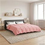 vidaXL Winter Dekbed Gekwilt Roze 220 x 240 cm Microfiber