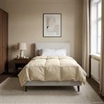 vidaXL Vol jaar dekbed Gekwilt Crème 155 x 220 cm Microfiber