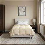 vidaXL Vol jaar dekbed Gekwilt Crème 140 x 200 cm Microfiber