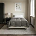 vidaXL Vol jaar dekbed Gekwilt Lichtgrijs 155 x 220 cm Microfiber