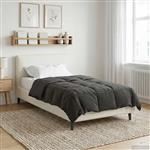 vidaXL Vol jaar dekbed Gekwilt Antraciet 140 x 220 cm Microfiber