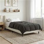 vidaXL Vol jaar dekbed Gekwilt Antraciet 135 x 200 cm Microfiber