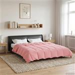 vidaXL Zomer Dekbed Gekwilt Roze 240 x 260 cm Microfiber