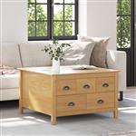vidaXL Salontafel met lade Hill Honingbruin 79.5 x 79.5 x 49 cm