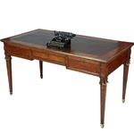 Frans bureau plat Napoleon III fraai brons en veel inlegwerk ca 1860 (No.362925)