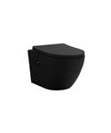 Wandcloset BWS Tado Pro met Bidetkraan Tornado Spoeling Mat Zwart 52.5 cm (incl. Zitting)