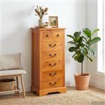 vidaXL Ladekast Naturel 45 x 35 x 100,5 cm Massief Mahoniehout