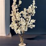 Kunstbloesemboom - 150cm - op echt hout - champagne creme - **