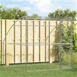 vidaXL Hondenhok met opslag Zilver 2 x 2 x 2 m Gegalvaniseerd staal