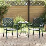 vidaXL Tuinstoel 2 pcs Groen 56 x 55 x 92.5cm Aluminium