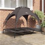 vidaXL Hondenbed Bruin 122 x 93 x 106,5 cm Staal